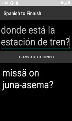 Spanish to Finnish Translator android App screenshot 0