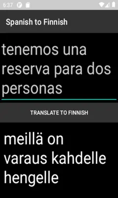 Spanish to Finnish Translator android App screenshot 1